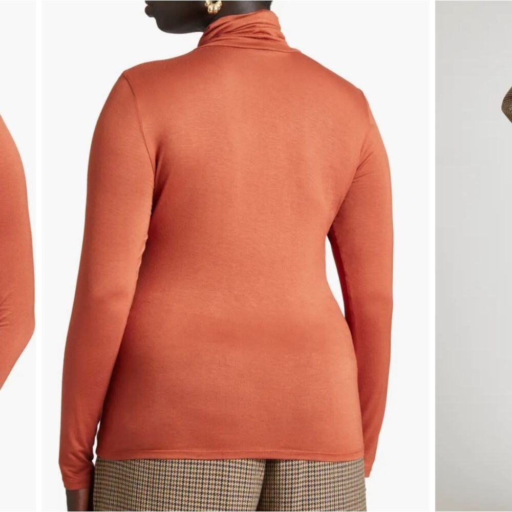 Jillian Nicole Women's NWT Orange Turtleneck Long Sleeve Top Size 1X - Picture 8 of 10